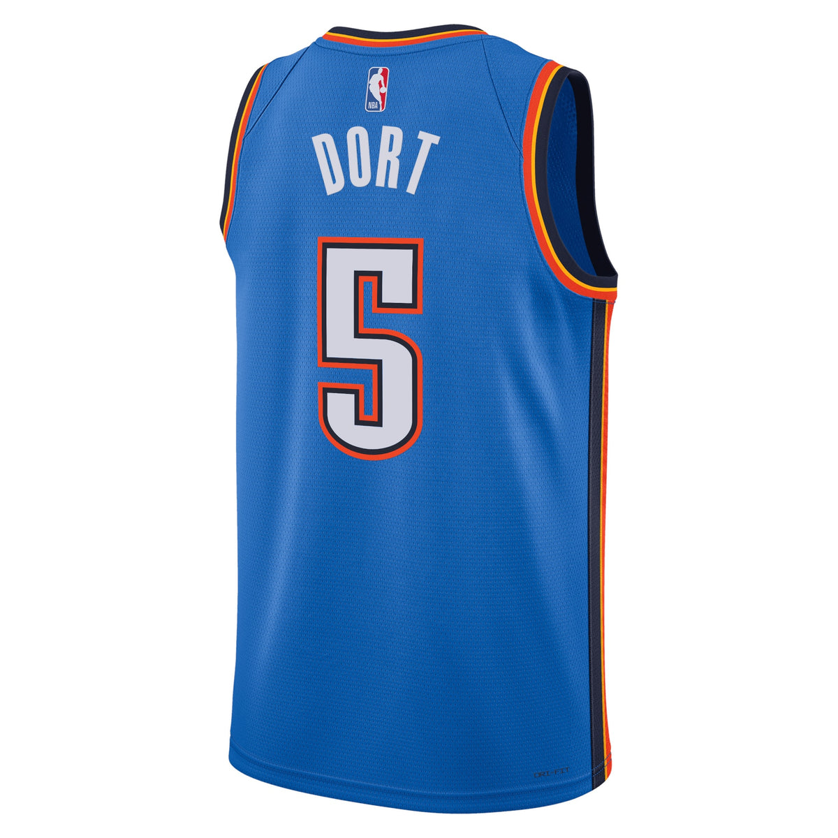 Oklahoma City Thunder NBA Nike Icon Edition Swingman Jersey - Blue - Luguentz Dort - Unisex