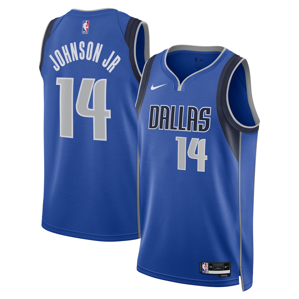 Dallas Mavericks NBA Nike Icon Swingman Jersey - Blue - Morez Johnson Jr. - Unisex