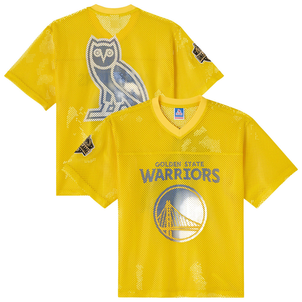 Golden State Warriors NBA X OVO Mesh Football Jersey - Men's