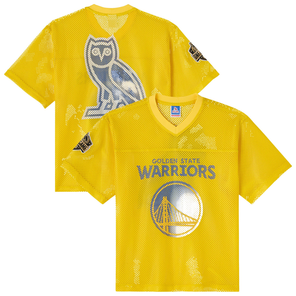 Golden State Warriors NBA X OVO Mesh Football Jersey - Men's