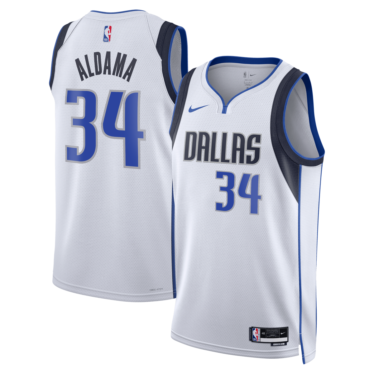 Dallas Mavericks NBA Nike Association Edition Swingman Jersey - White - Santi Aldama - Unisex