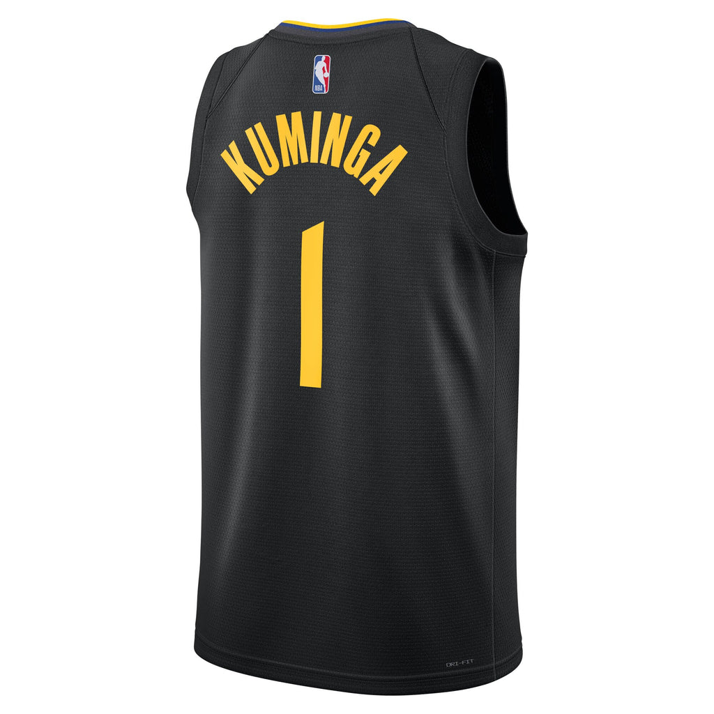 Golden State Warriors NBA Jordan Brand 2024/25 Statement Edition Swingman Jersey - Black - Jonathan Kuminga - Unisex