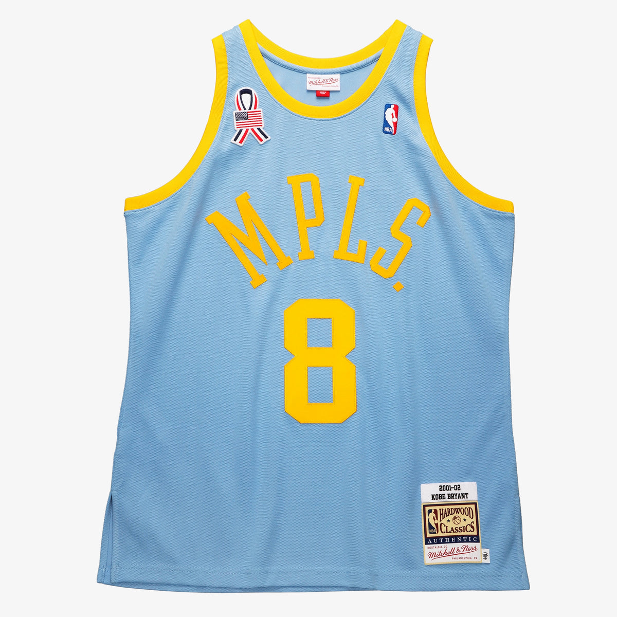 Los Angeles Lakers NBA Men's Mitchell & Ness Kobe Bryant Powder Blue 2001/02 Hardwood Classics Authentic Player Jersey