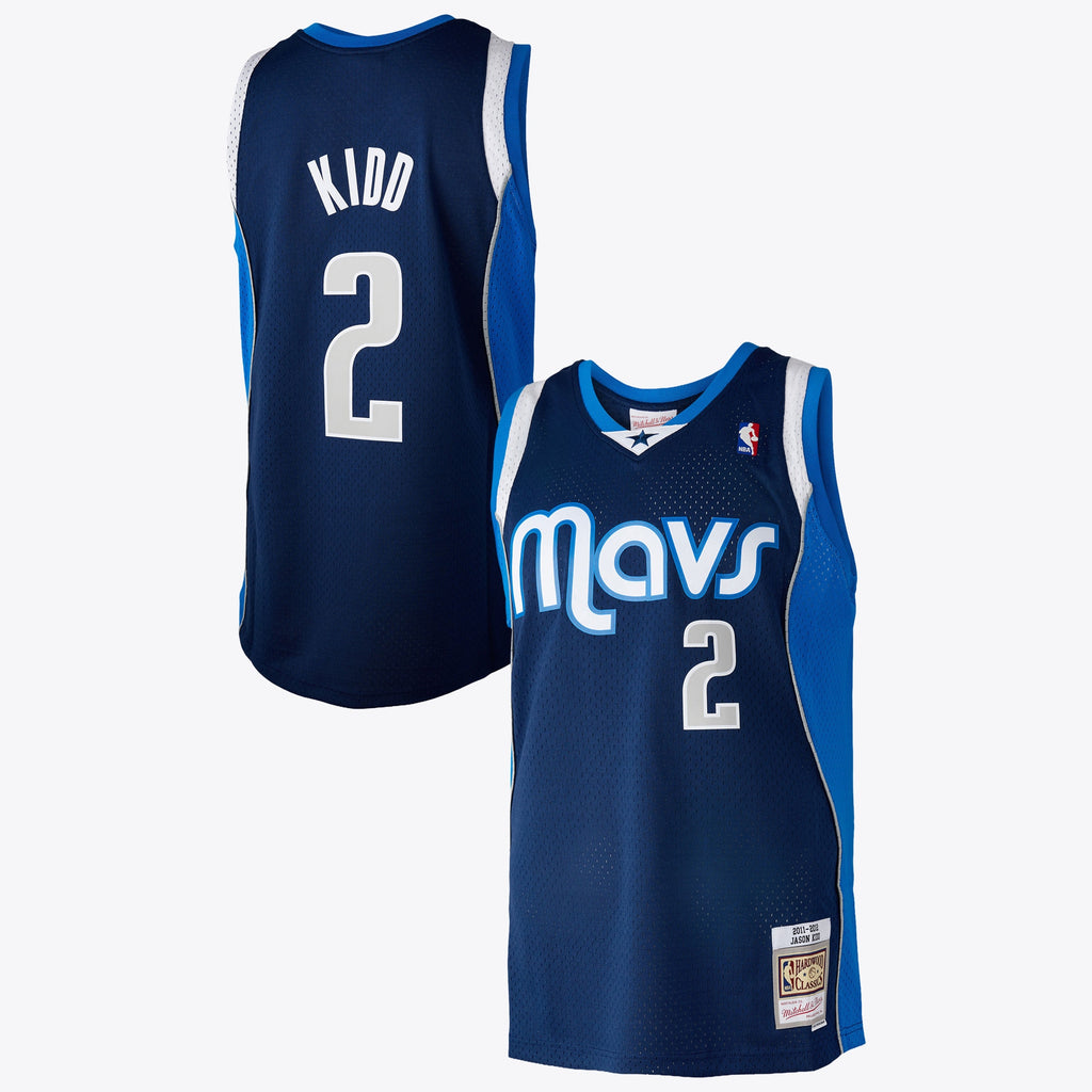Dallas Mavericks NBA Mitchell & Ness Jason Kidd 2011 Swingman Authentic Jersey - Ash Blue