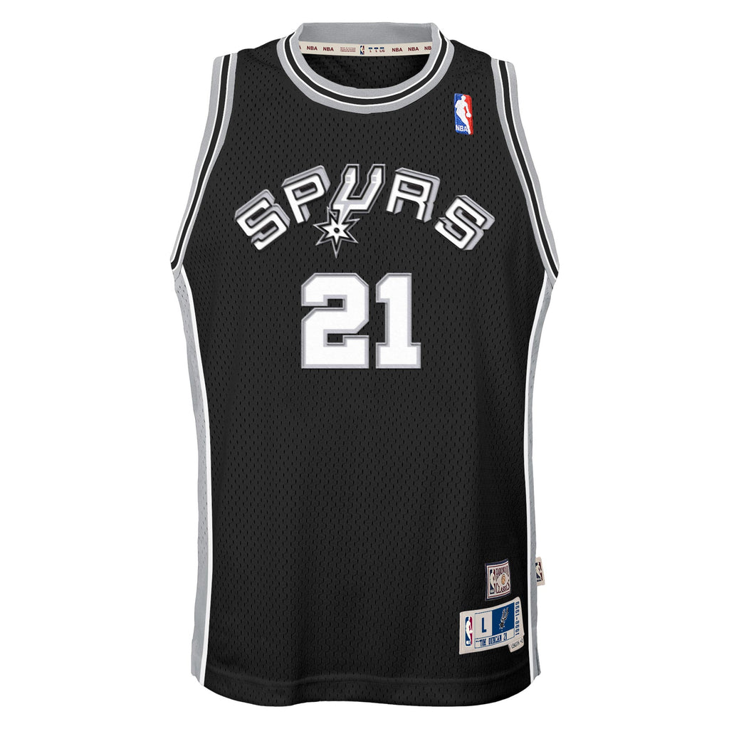 San Antonio Spurs NBA Tim Duncan 1998-99 Hardwood Classics Road Swingman Jersey - Black - Youth