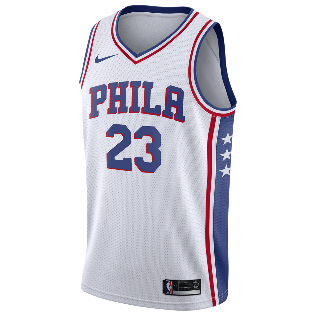 Philadelphia 76ers NBA Nike Association Edition Swingman Jersey - White - LeBron James - Youth
