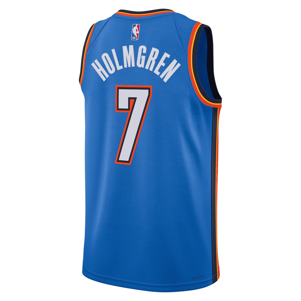 Oklahoma City Thunder NBA Nike Icon Edition Swingman Jersey - Blue - Chet Holmgren - Unisex