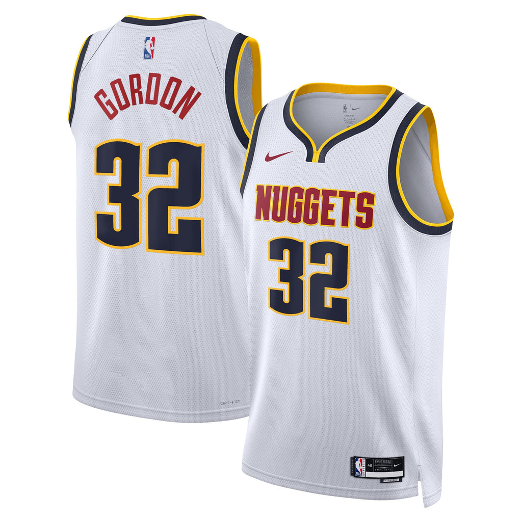 Denver Nuggets NBA Nike Association Edition Swingman Jersey - White - Aaron Gordon - Unisex