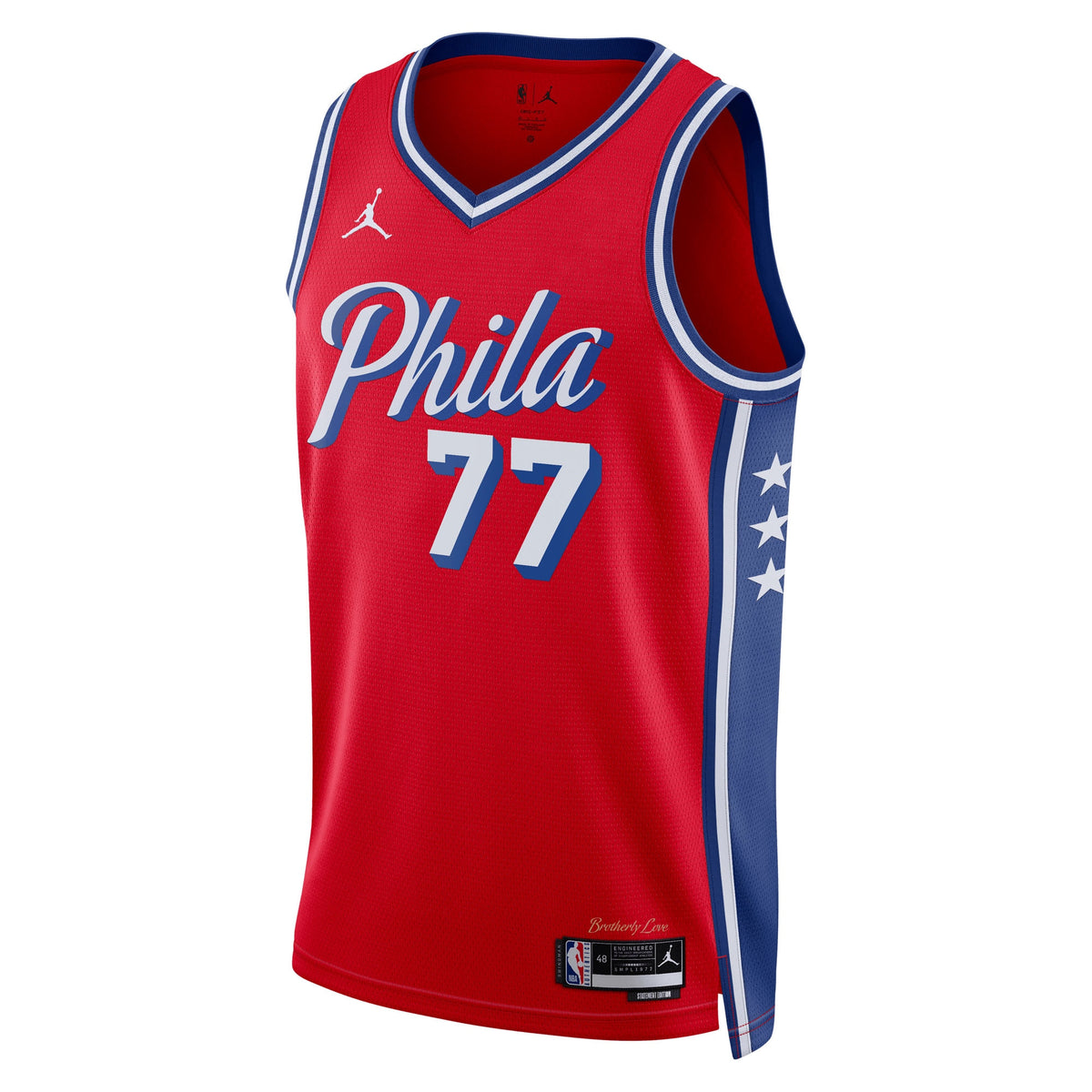 Philadelphia 76ers NBA Jordan Brand Statement Edition Swingman Jersey - Red - VJ Edgecombe - Unisex