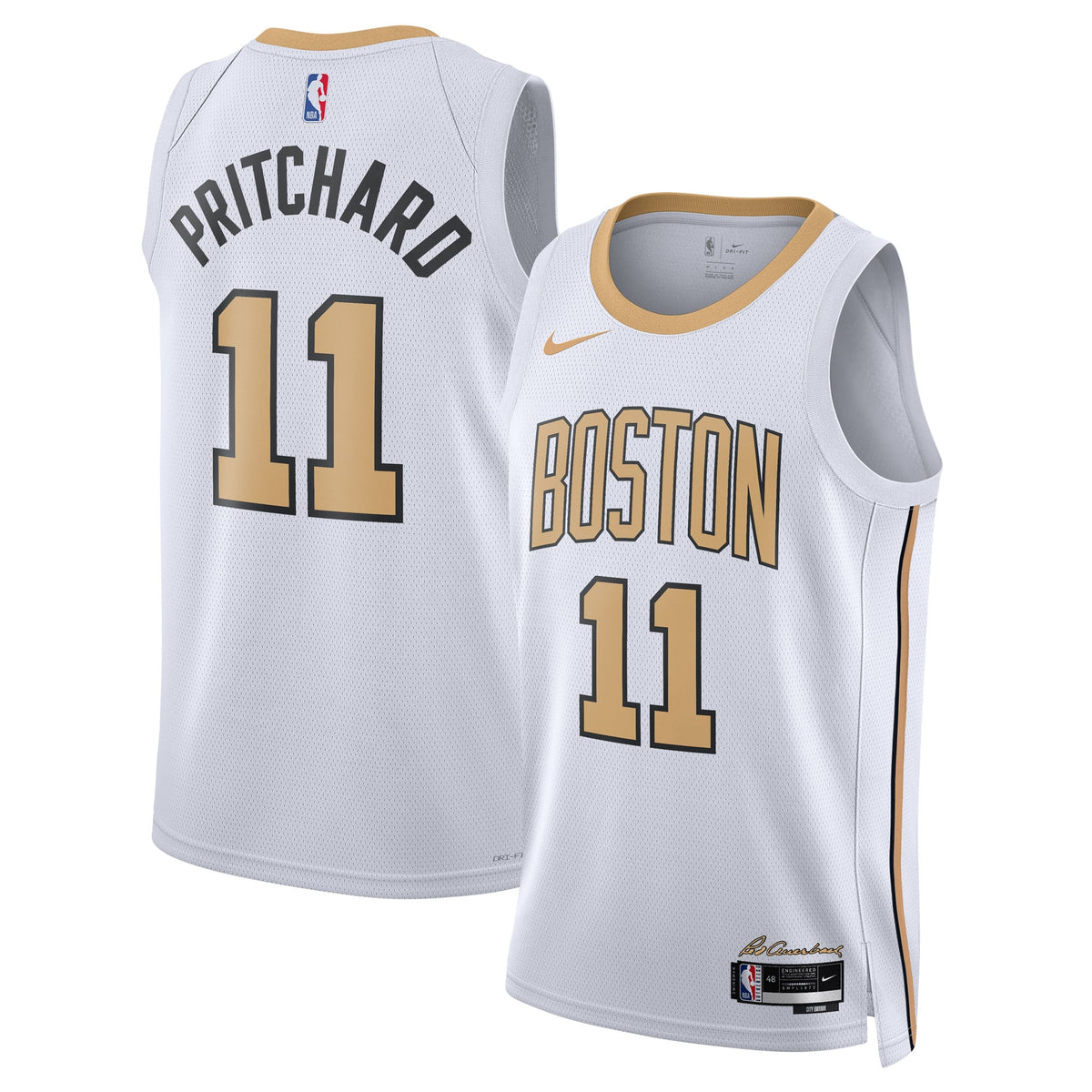 Boston Celtics NBA Nike 2025/26 City Edition Swingman Jersey - White - Payton Pritchard - Unisex
