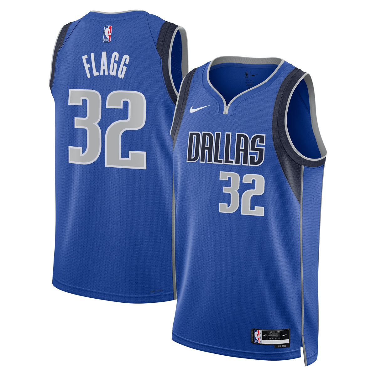 Dallas Mavericks NBA Nike Icon Edition Swingman Jersey 2025 First Round Draft Pick - Blue - Cooper Flagg - Unisex
