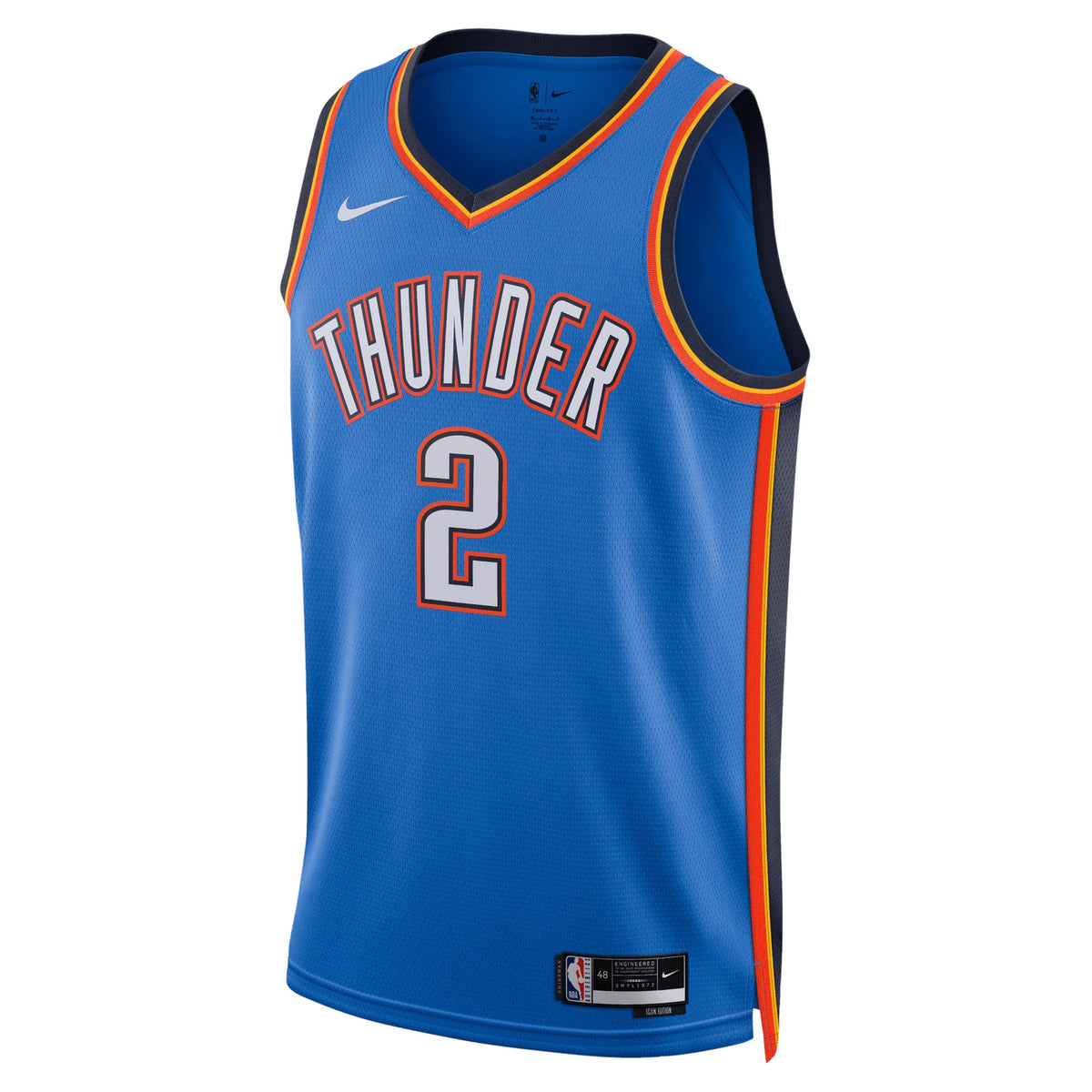 Oklahoma City Thunder NBA Nike Icon Edition Swingman Jersey - Blue - Shai Gilgeous-Alexander - Unisex