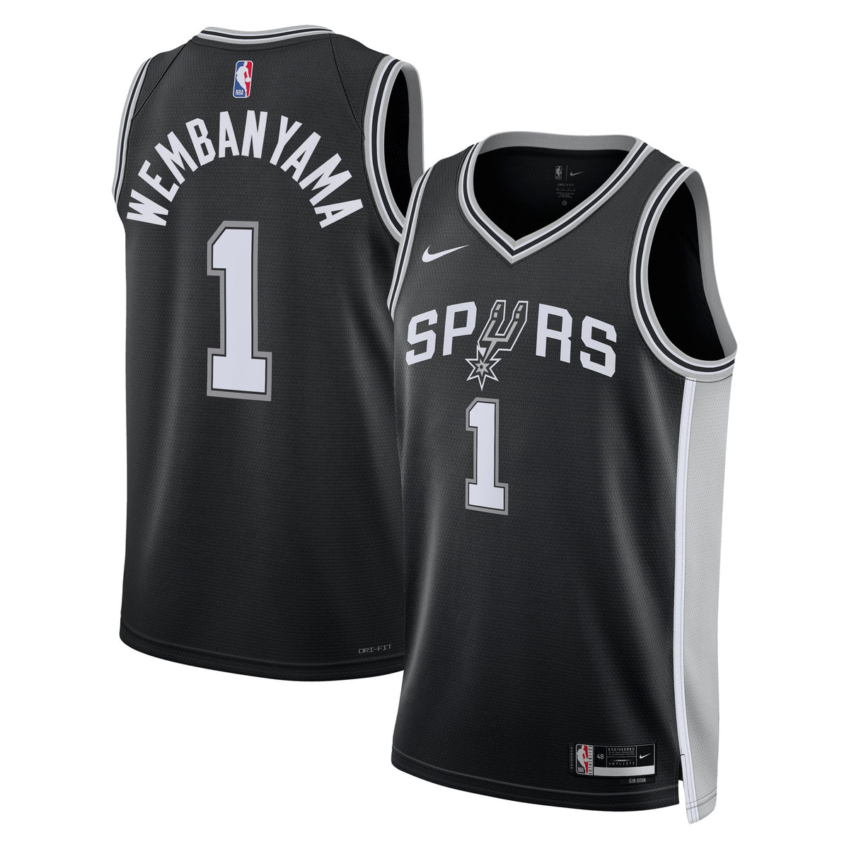San Antonio Spurs NBA Nike Icon Swingman Jersey - Victor Wembanyama - Men's