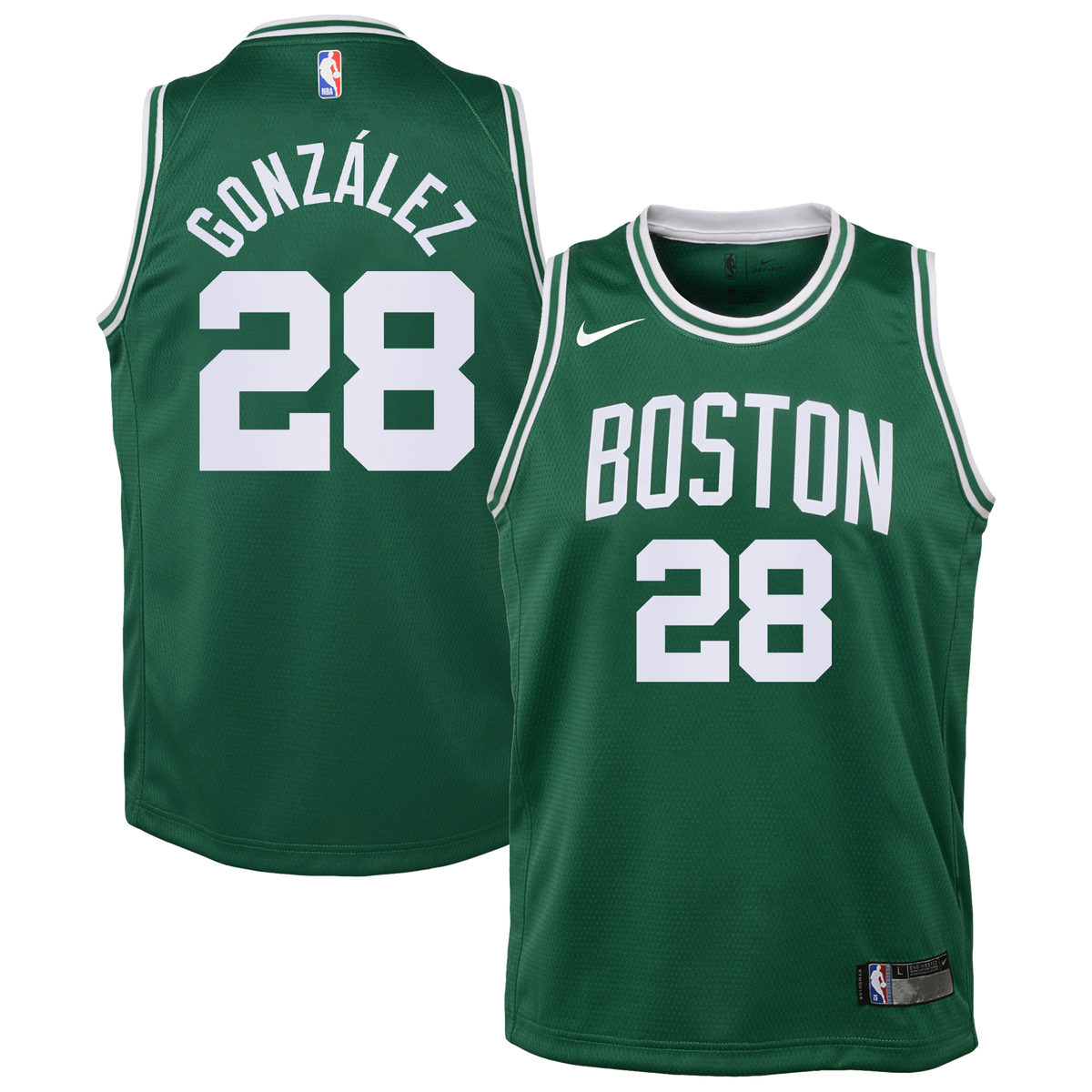 Boston Celtics NBA Nike Icon Edition Swingman Jersey - Kelly Green - Hugo González - Youth