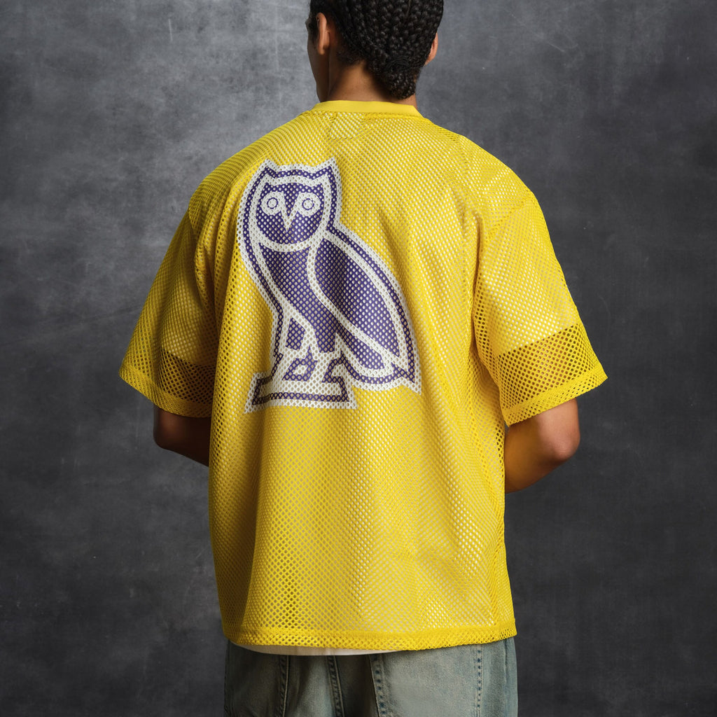 Los Angeles Lakers NBA X OVO Mesh Football Jersey - Men's
