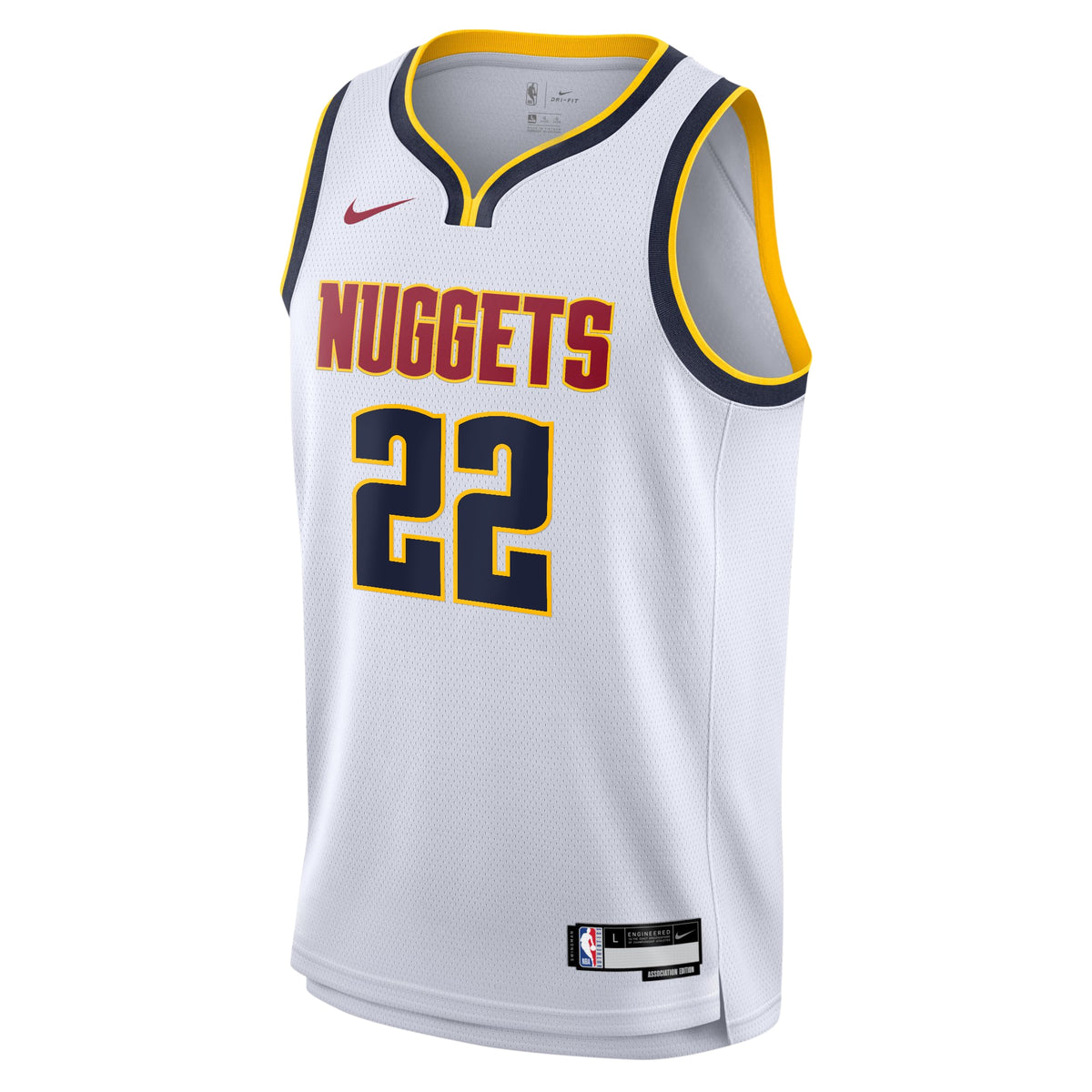 Denver Nuggets NBA Nike Association Swingman Jersey - White - Zeke Nnaji - Youth