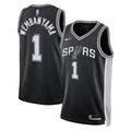 San Antonio Spurs NBA Nike Icon Edition Swingman Jersey - Black - Victor Wembanyama - Unisex