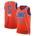 Oklahoma City Thunder NBA Jordan Statement Edition Swingman Jersey - Orange - Luguentz Dort - Unisex