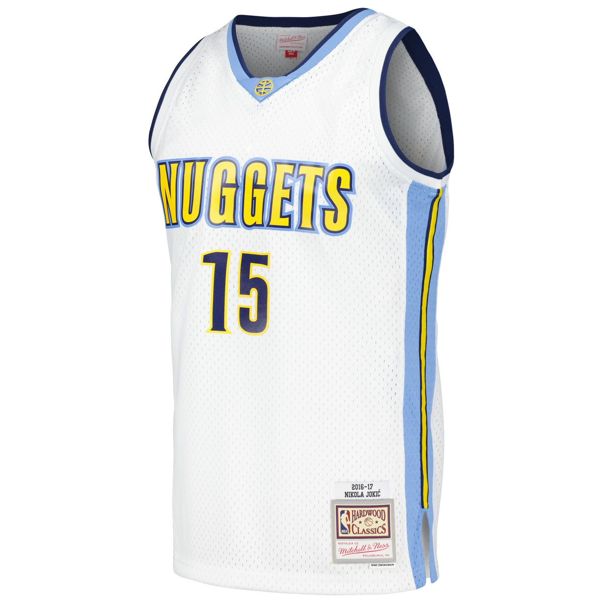 Denver Nuggets NBA Men's Mitchell & Ness Nikola Jokic White 2016/17 Throwback Swingman Jersey