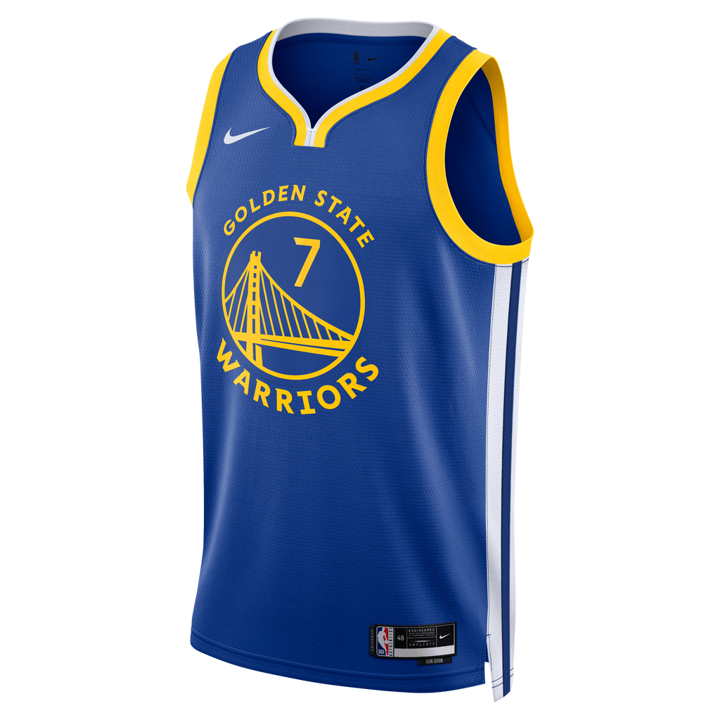Golden State Warriors NBA Nike Icon Edition Swingman Jersey - Royal - Kristaps Porziņģis - Unisex