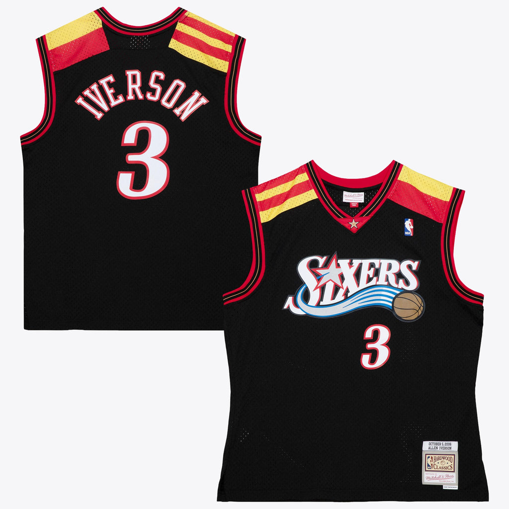 Philadelphia 76ers NBA Mitchell & Ness Allen Iverson 2006 Alternate Spain Authentic Jersey - Black