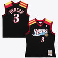 Philadelphia 76ers NBA Mitchell & Ness Allen Iverson 2006 Alternate Spain Authentic Jersey - Black
