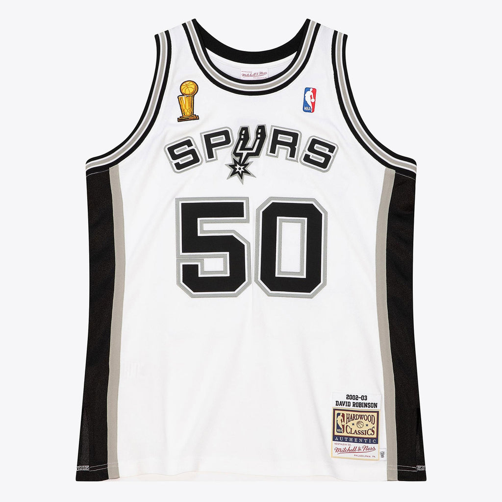 San Antonio Spurs NBA Mitchell & Ness David Robinson 2002 Home Finals Authentic Jersey - White