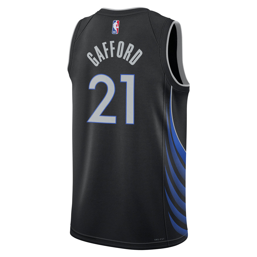 Dallas Mavericks NBA Nike 2025/26 City Edition Swingman Jersey - Black - Daniel Gafford - Unisex