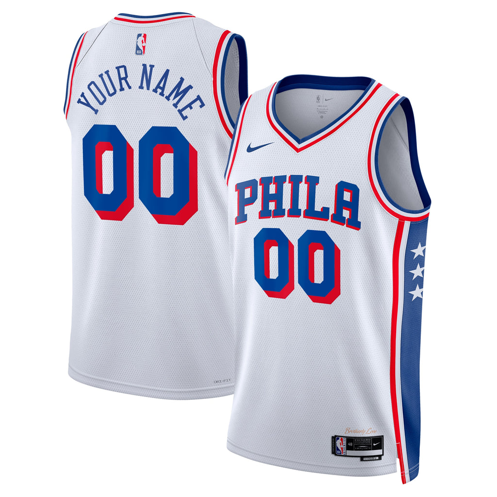 Philadelphia 76ers NBA Nike Association Swingman Jersey - Custom - Unisex