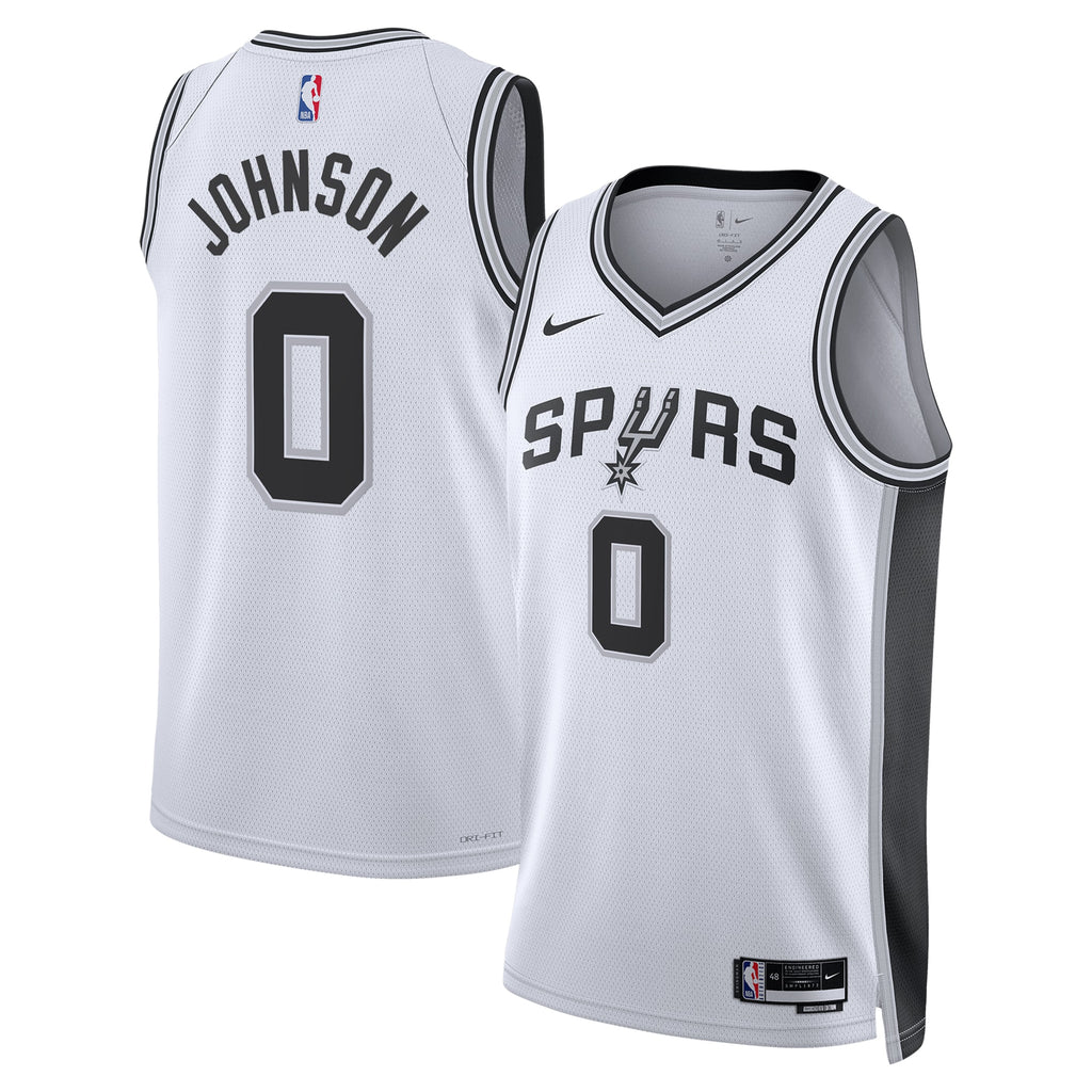 San Antonio Spurs NBA Nike Association Edition Swingman Jersey - White - Keldon Johnson - Unisex