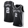 San Antonio Spurs NBA Nike Icon Edition Swingman Jersey 2025 First Round Draft Pick - Black - Dylan Harper - Youth