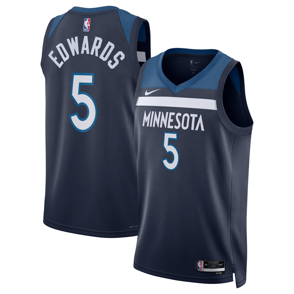 Minnesota Timberwolves NBA Nike Icon Edition Swingman Jersey - Navy - Anthony Edwards - Unisex