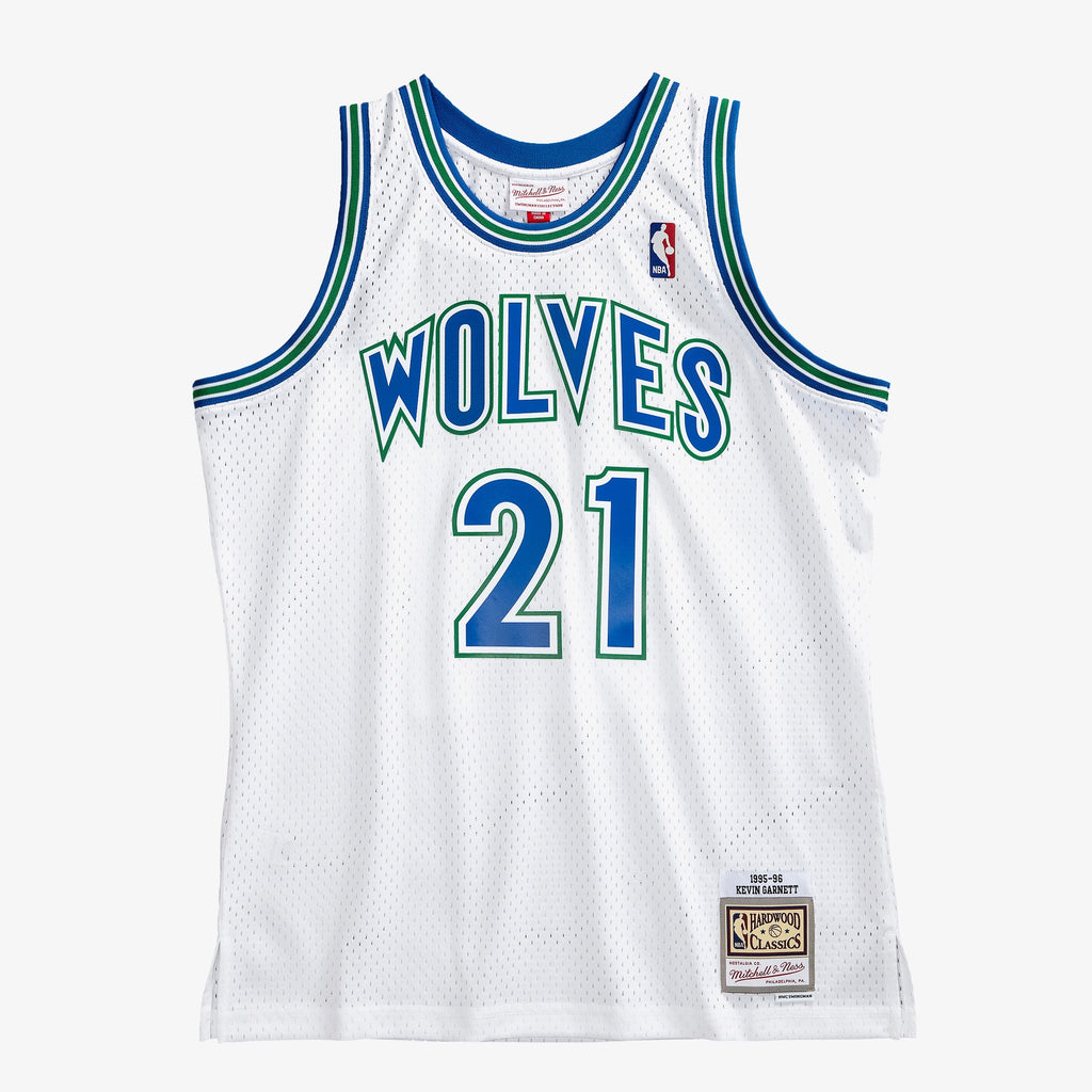 Minnesota Timberwolves NBA Mitchell & Ness Kevin Garnett 1995 Swingman Authentic Jersey - White