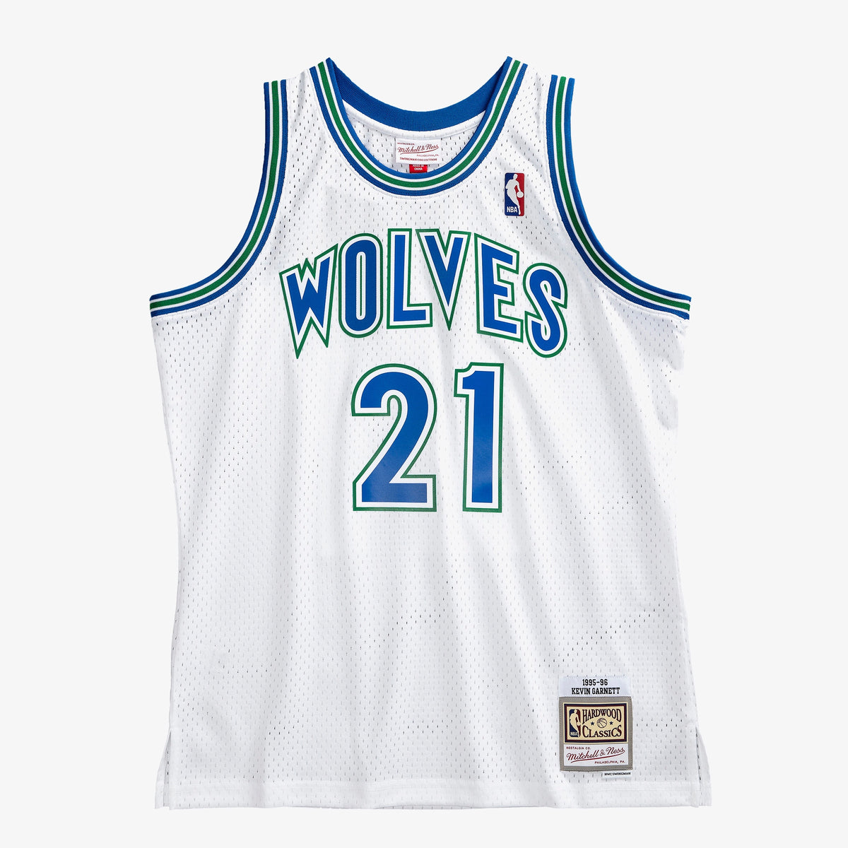 Minnesota Timberwolves NBA Mitchell & Ness Kevin Garnett 1995 Swingman Authentic Jersey - White