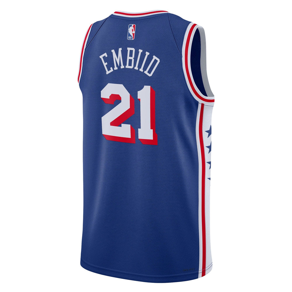 Philadelphia 76ers NBA Nike Icon Edition Swingman Jersey - Joel Embiid - Unisex