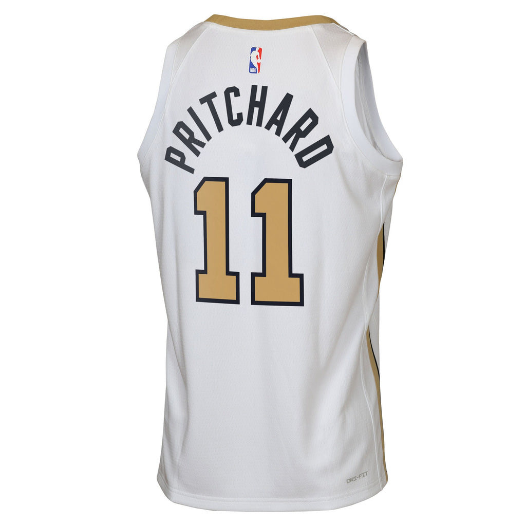 Boston Celtics NBA Nike 2025/26 City Edition Swingman Jersey - White - Payton Pritchard - Youth