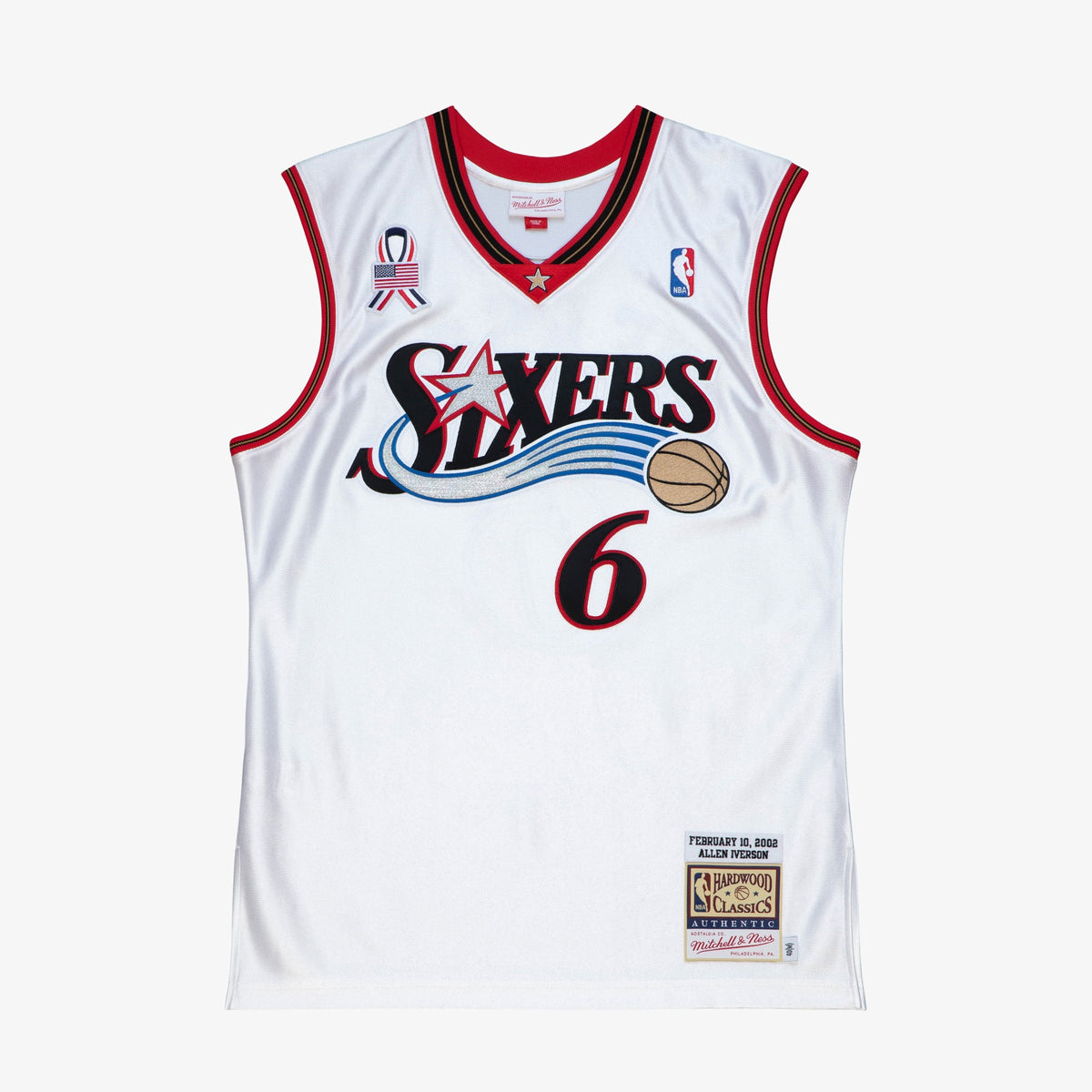 Philadelphia 76ers NBA Mitchell & Ness Allen Iverson 2002 All-Star East Authentic Jersey - White