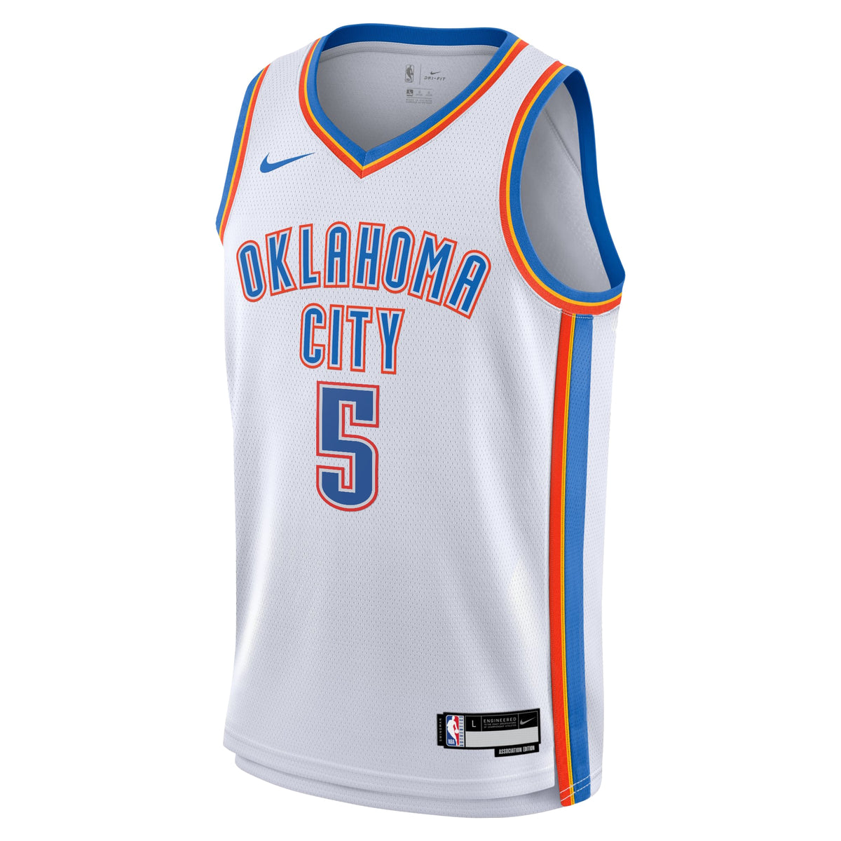 Oklahoma City Thunder NBA Nike Association Edition Swingman Jersey - White - Luguentz Dort - Youth