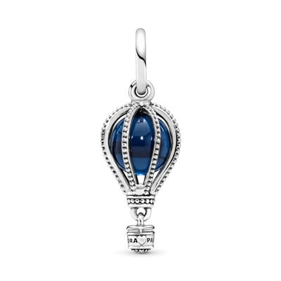 PANDORA Blue Hot Air Balloon Travel Charm Crystals Charms Bracelet Charm Jewelry Gift