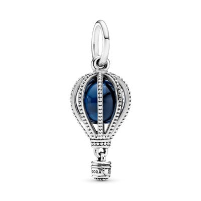PANDORA Blue Hot Air Balloon Travel Charm Crystals Charms Bracelet Charm Jewelry Gift
