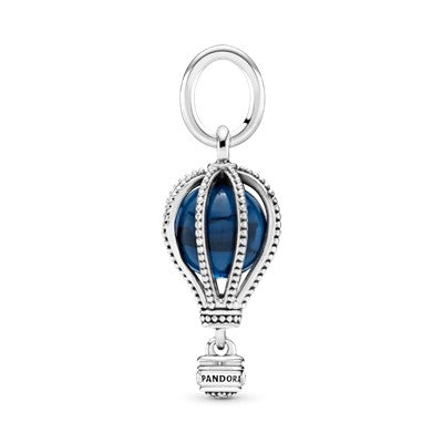 PANDORA Blue Hot Air Balloon Travel Charm Crystals Charms Bracelet Charm Jewelry Gift