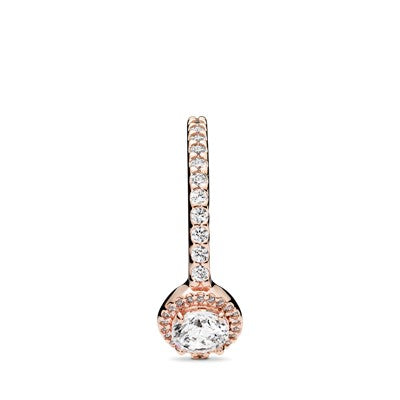 PANDORA Classic Sparkle Halo Ring 14K Rose Gold Plated Unique Metal Blend Rings Statement Ring Jewelry Gift