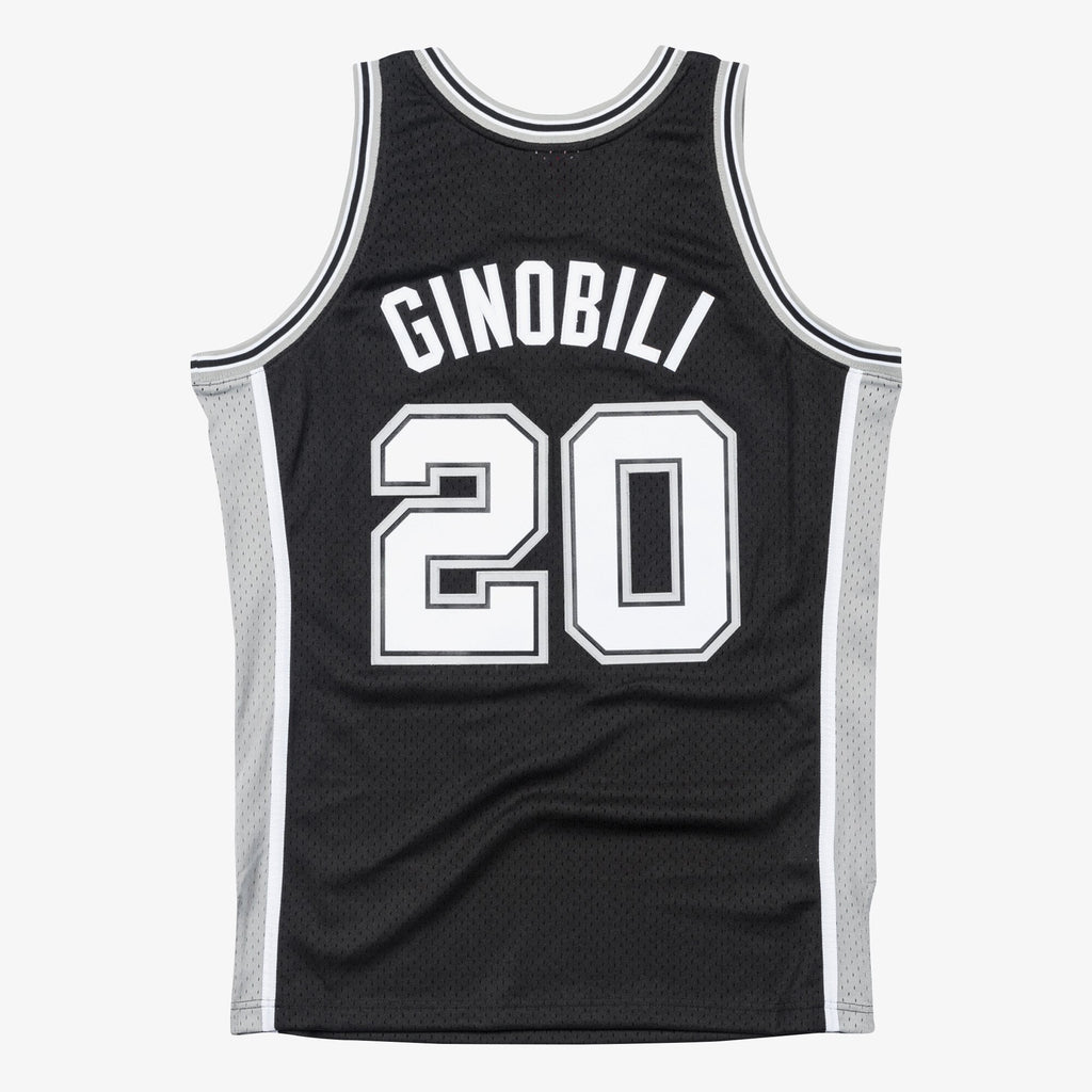 San Antonio Spurs NBA Mitchell & Ness Swingman Jersey Manu Ginobili 2002-03