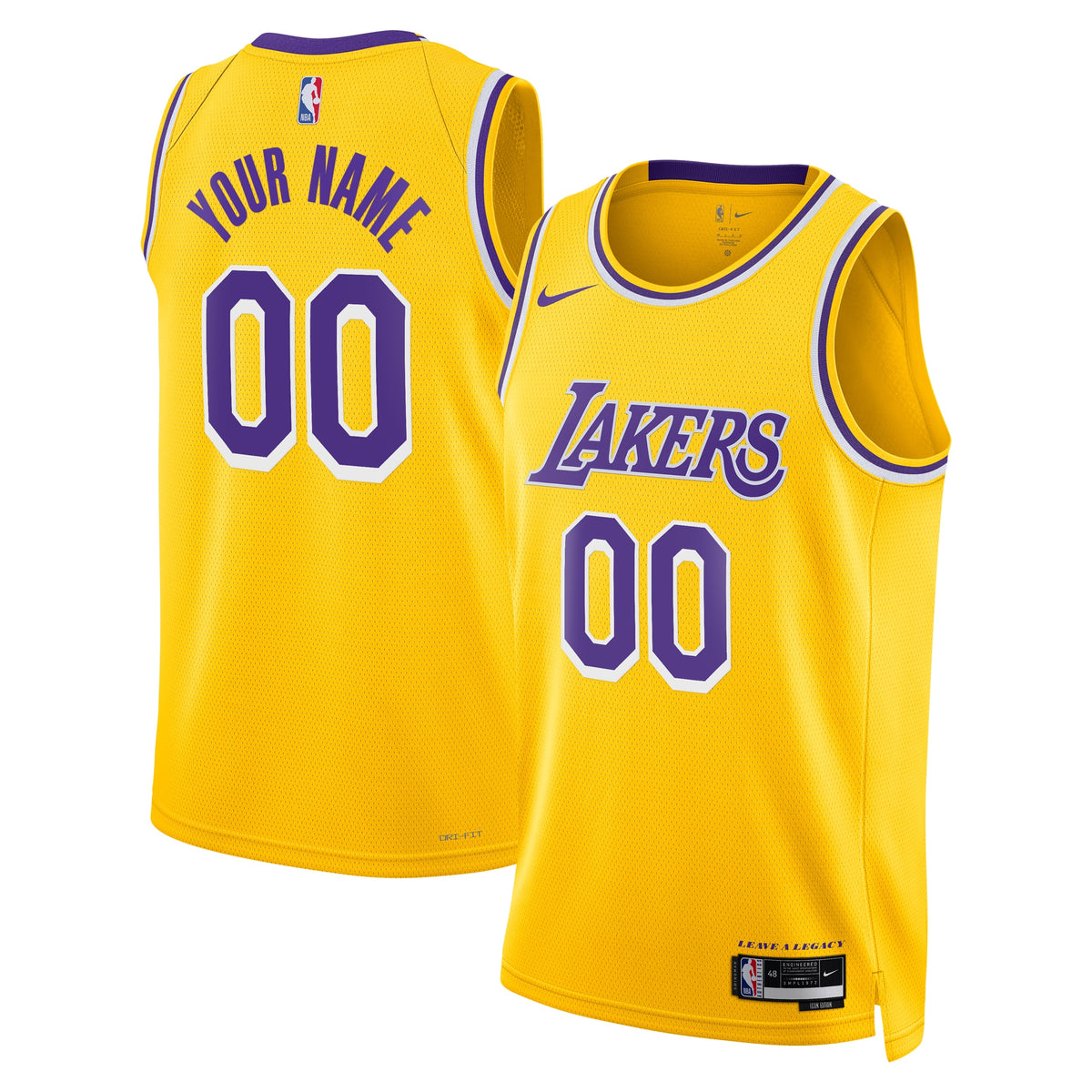 Los Angeles Lakers NBA Nike Icon Swingman Jersey - Custom - Youth