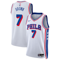 Philadelphia 76ers NBA Nike Association Edition Swingman Jersey - White - Jaylen Brown - Unisex