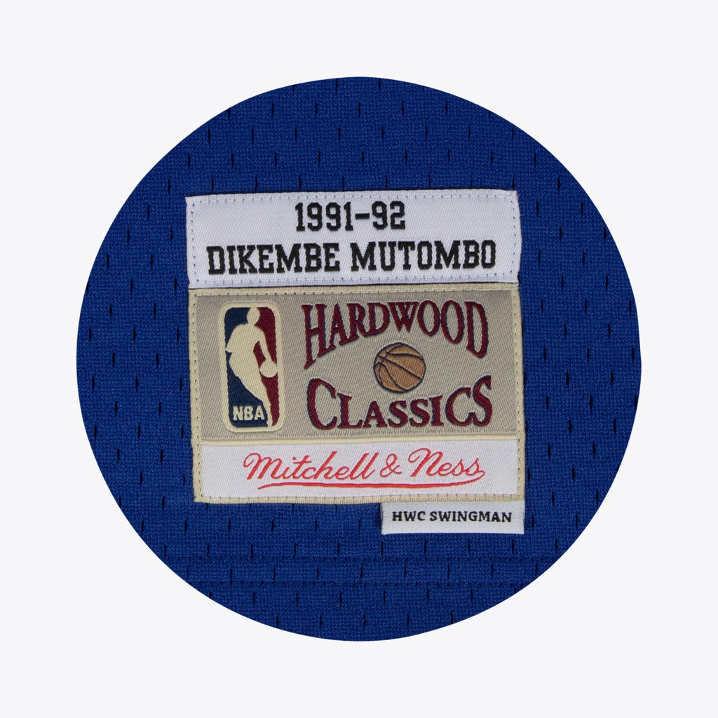 Denver Nuggets NBA Dikembe Mutombo 1991 Hardwood Classics Home Swingman Jersey By Mitchell & Ness - White - Men's