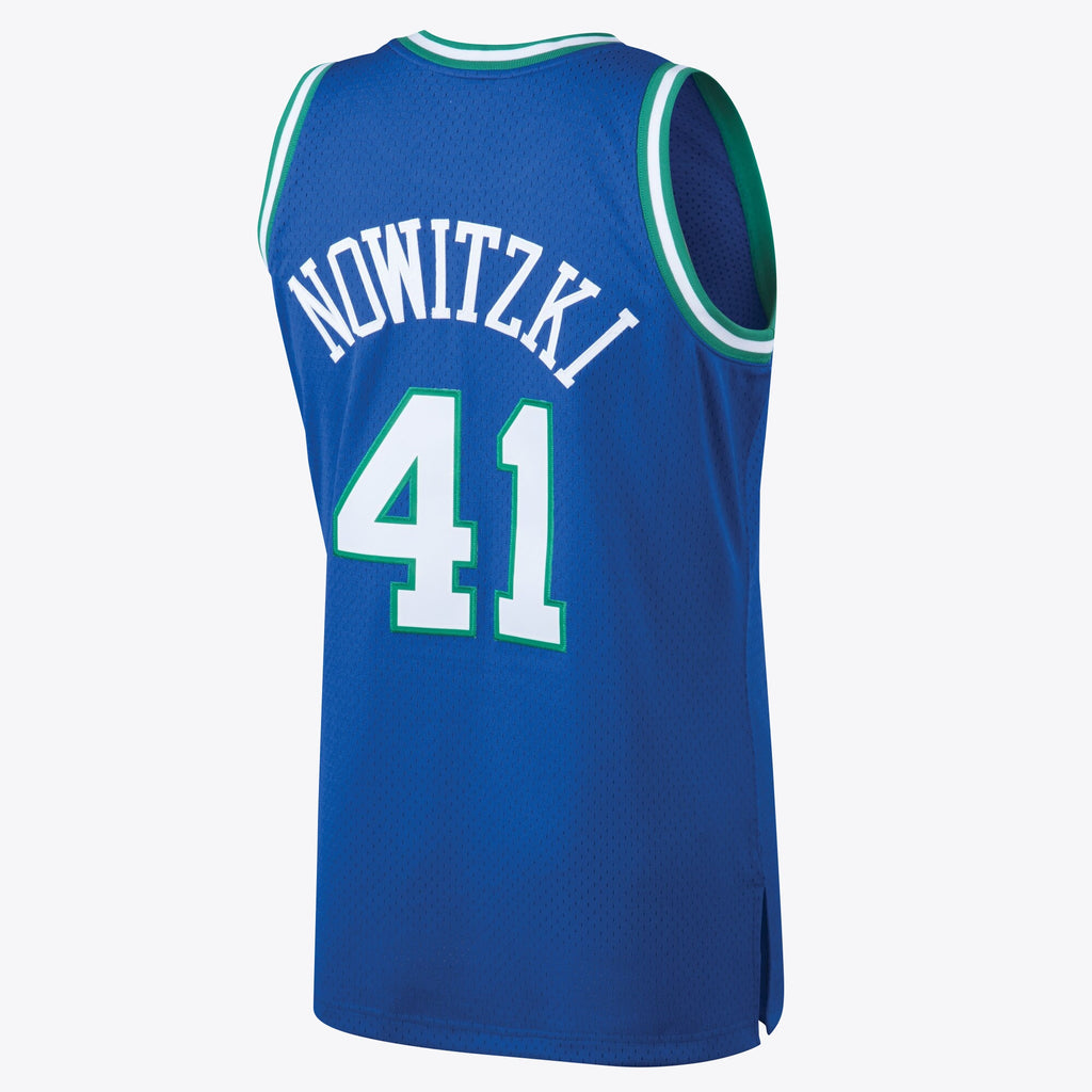 Dallas Mavericks NBA Dirk Nowitzki 1998 Hardwood Classics Road Swingman Jersey By Mitchell & Ness - Royal - Men's