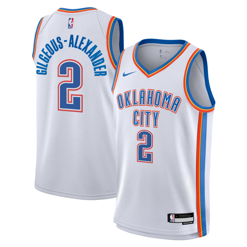 Oklahoma City Thunder NBA Nike Association Edition Swingman Jersey - White - Shai Gilgeous-Alexander - Youth
