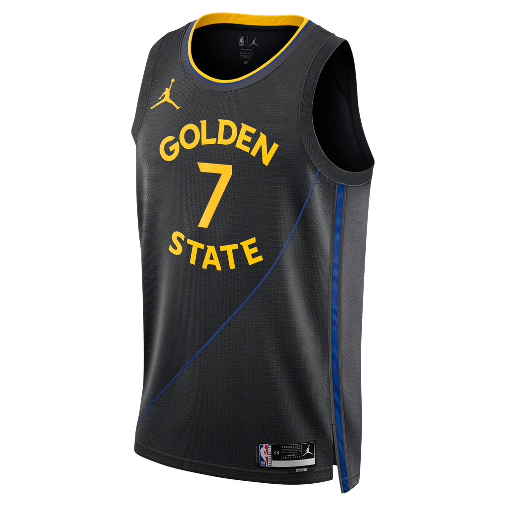 Golden State Warriors NBA Jordan Brand 2024/25 Statement Edition Swingman Jersey - Black - Kristaps Porziņģis - Unisex