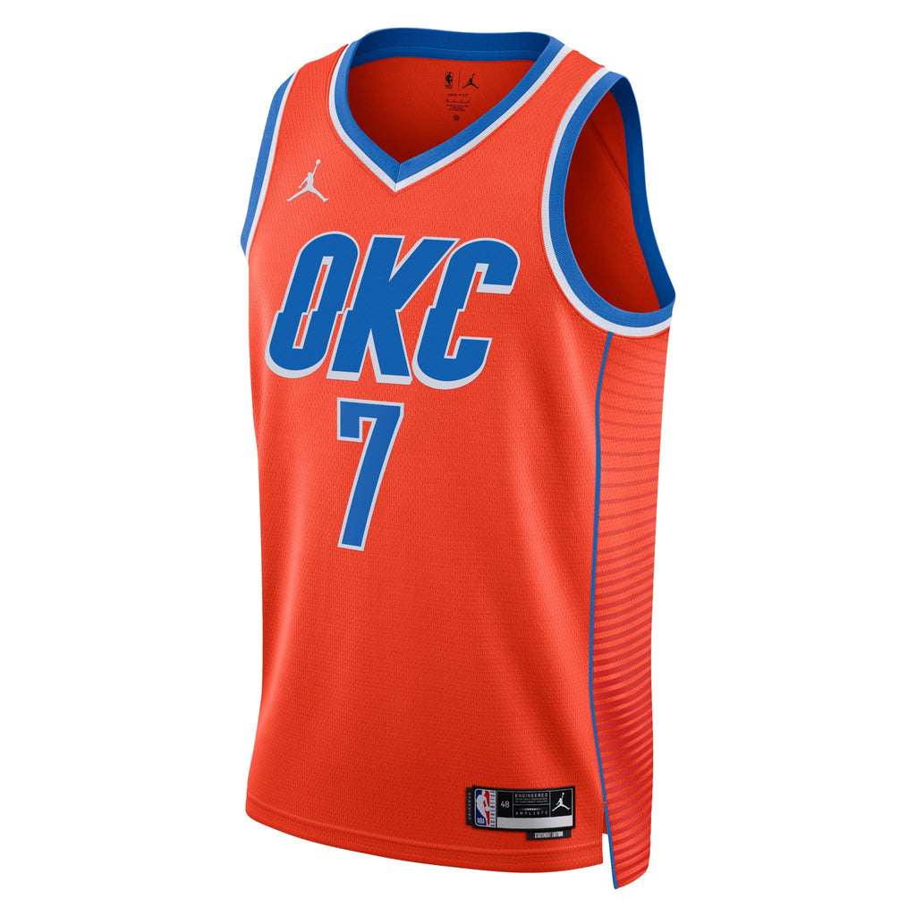 Oklahoma City Thunder NBA Jordan Statement Edition Swingman Jersey - Orange - Chet Holmgren - Unisex